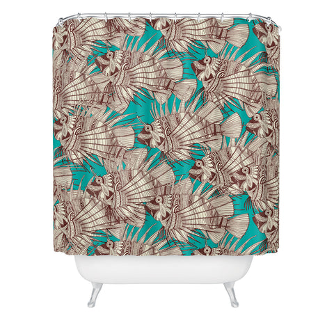 Sharon Turner fish mirage Shower Curtain