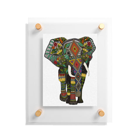 Sharon Turner floral elephant Floating Acrylic Print