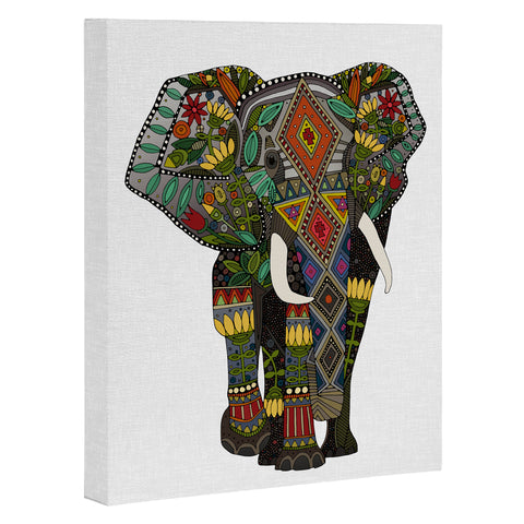 Sharon Turner floral elephant Art Canvas