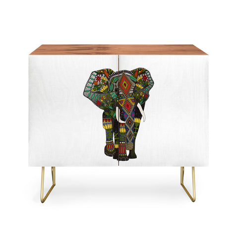 Sharon Turner floral elephant Credenza