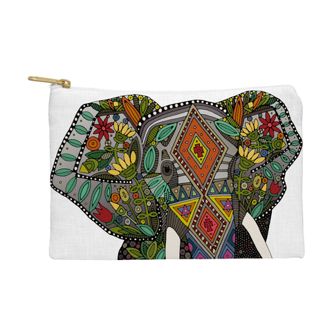 Sharon Turner floral elephant Pouch