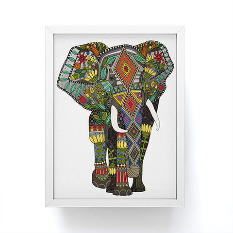 Sharon Turner floral elephant Framed Mini Art Print