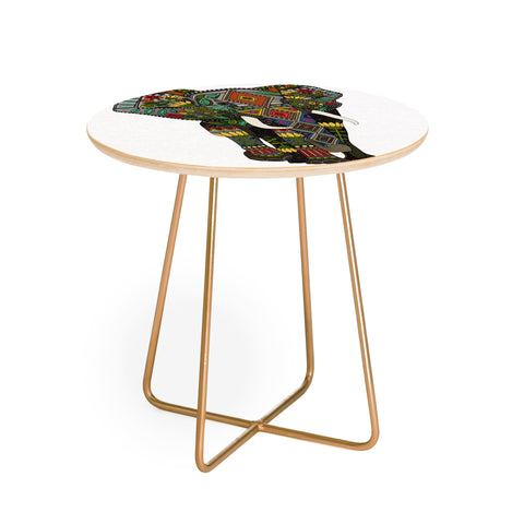 Sharon Turner floral elephant Round Side Table
