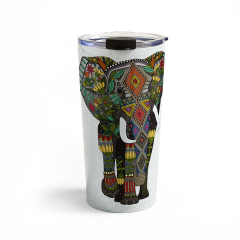Sharon Turner floral elephant Travel Mug