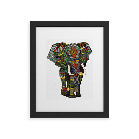 Sharon Turner floral elephant Framed Art Print