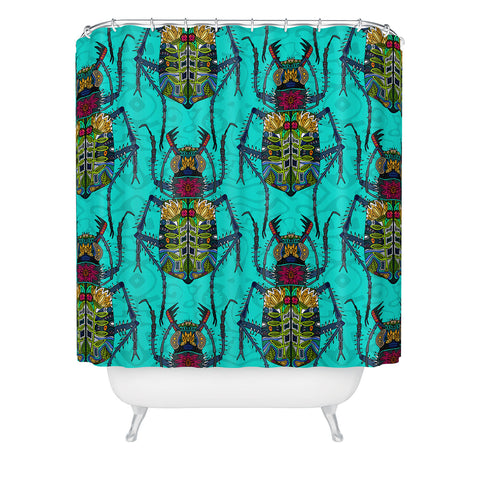 Sharon Turner Flower Beetle Shower Curtain