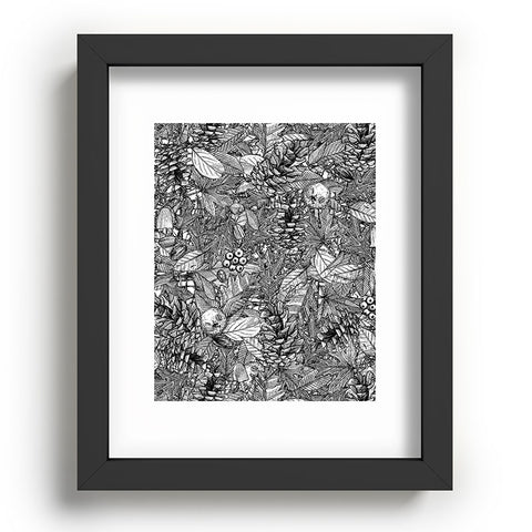 Sharon Turner forest floor black white Recessed Framing Rectangle