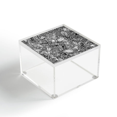 Sharon Turner forest floor black white Acrylic Box