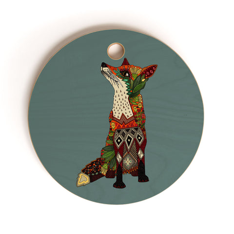 Sharon Turner fox love Cutting Board Round
