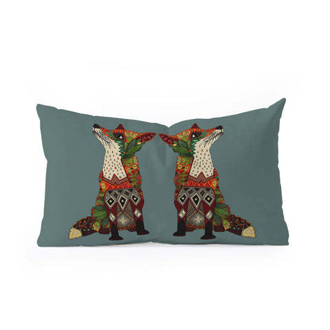 Sharon Turner fox love Oblong Throw Pillow
