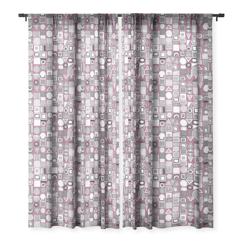 Sharon Turner frisson memphis bw berry Sheer Window Curtain