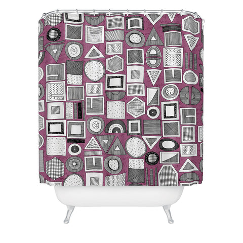 Sharon Turner frisson memphis bw berry Shower Curtain