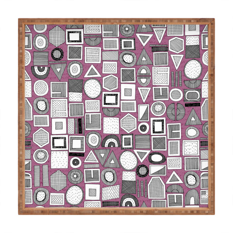 Sharon Turner frisson memphis bw berry Square Tray