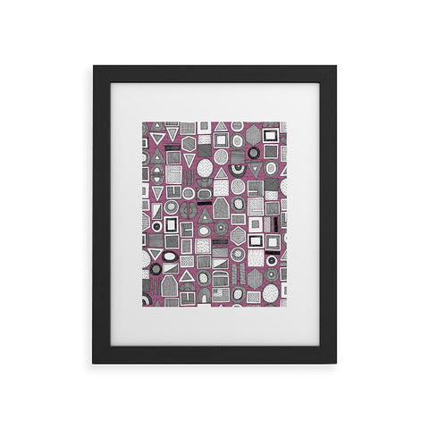 Sharon Turner frisson memphis bw berry Framed Art Print