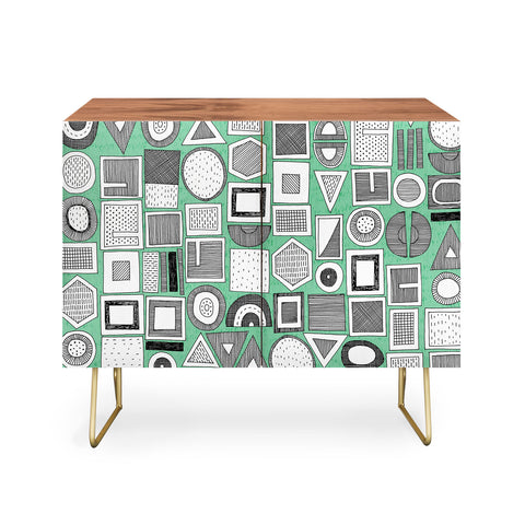 Sharon Turner frisson memphis bw green Credenza