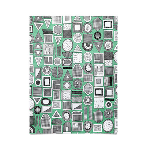 Sharon Turner frisson memphis bw green Poster