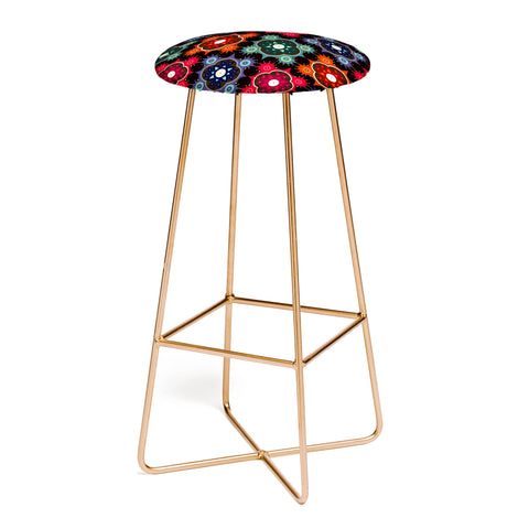 Sharon Turner Galaxy Flowers Bar Stool
