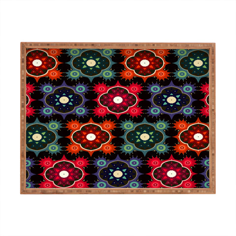 Sharon Turner Galaxy Flowers Rectangular Tray
