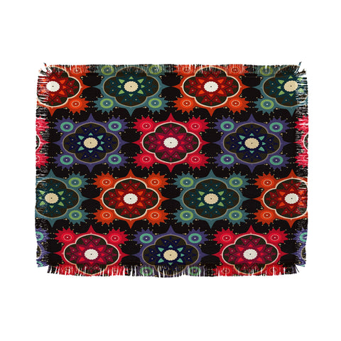 Sharon Turner Galaxy Flowers Throw Blanket