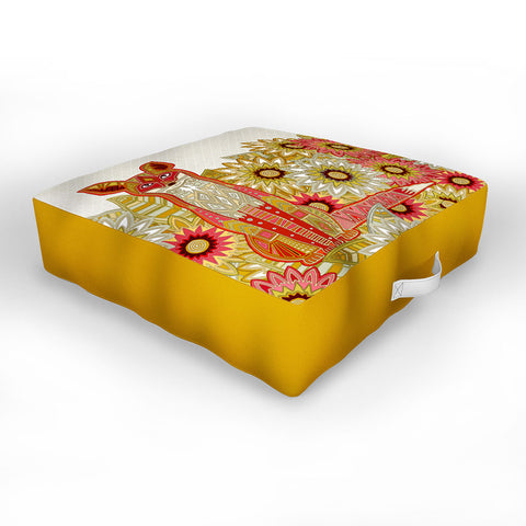 Sharon Turner Garden Fox Outdoor Floor Cushion