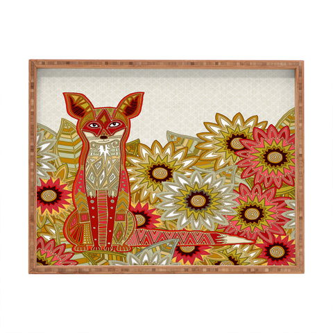 Sharon Turner Garden Fox Rectangular Tray