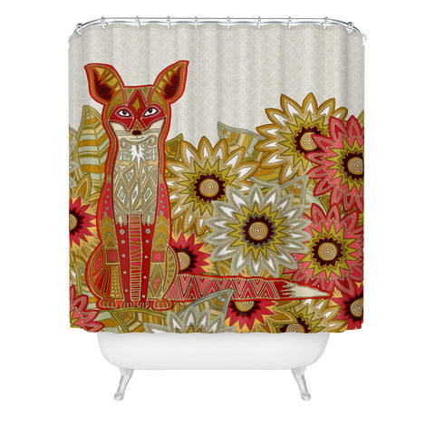 Sharon Turner Garden Fox Shower Curtain
