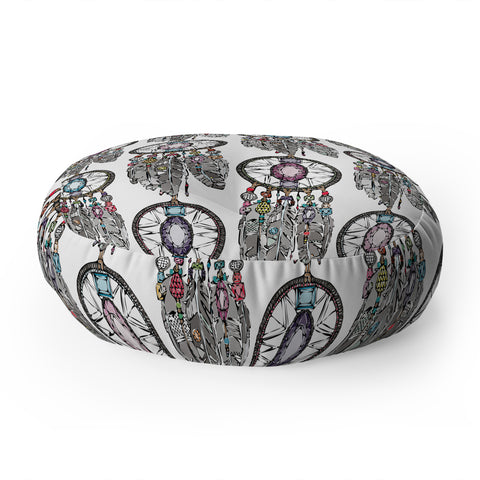 Sharon Turner Gemstone Dreamcatcher Floor Pillow Round