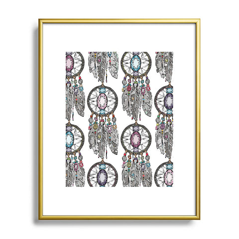 Sharon Turner Gemstone Dreamcatcher Metal Framed Art Print