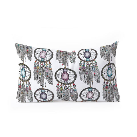 Sharon Turner Gemstone Dreamcatcher Oblong Throw Pillow