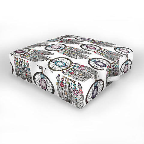 Sharon Turner Gemstone Dreamcatcher Outdoor Floor Cushion