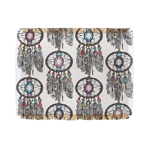 Sharon Turner Gemstone Dreamcatcher Throw Blanket
