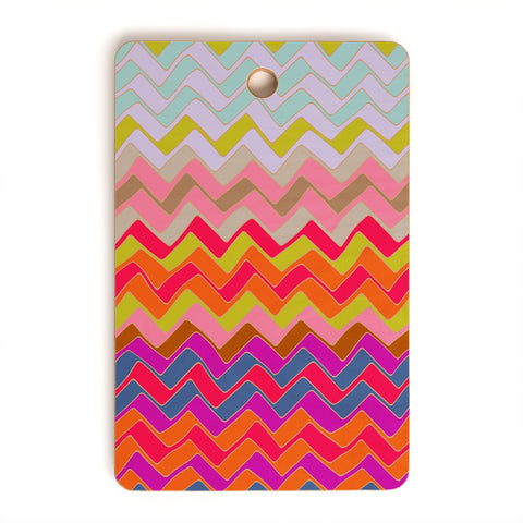 Sharon Turner Geo Chevron Cutting Board Rectangle