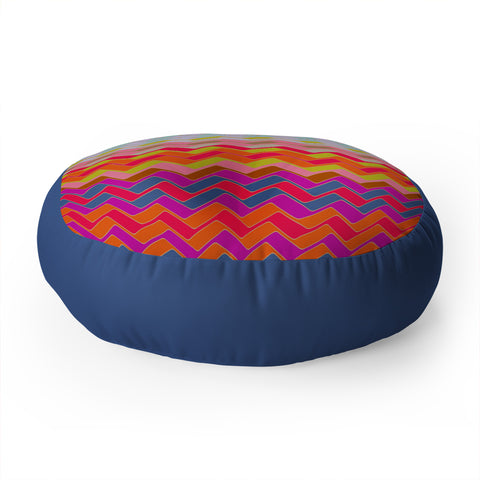 Sharon Turner Geo Chevron Floor Pillow Round