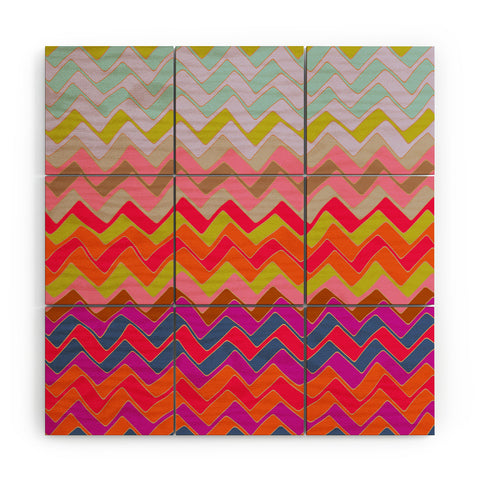 Sharon Turner Geo Chevron Wood Wall Mural