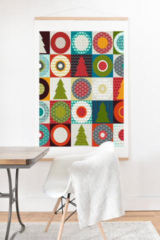 Sharon Turner Geo Christmas Art Print And Hanger