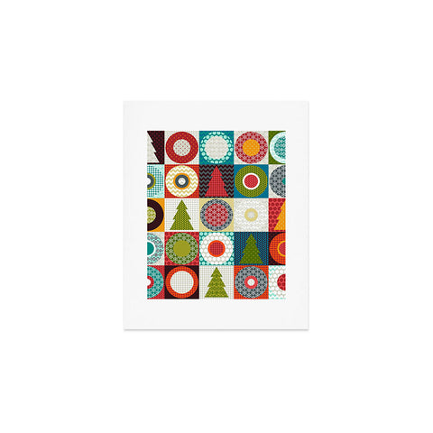 Sharon Turner Geo Christmas Art Print