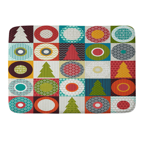 Sharon Turner Geo Christmas Memory Foam Bath Mat