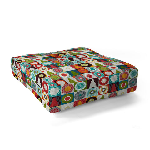 Sharon Turner Geo Christmas Floor Pillow Square