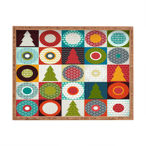 Sharon Turner Geo Christmas Rectangular Tray