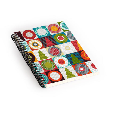 Sharon Turner Geo Christmas Spiral Notebook