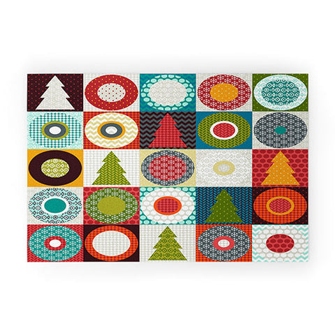 Sharon Turner Geo Christmas Welcome Mat