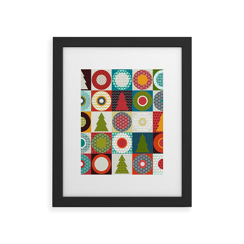 Sharon Turner Geo Christmas Framed Art Print