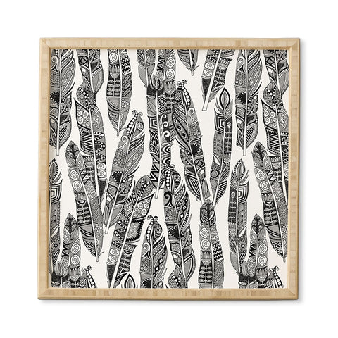 Sharon Turner geo feathers Framed Wall Art