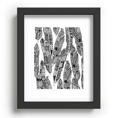 Sharon Turner geo feathers Recessed Framing Rectangle