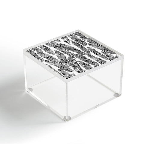 Sharon Turner geo feathers Acrylic Box
