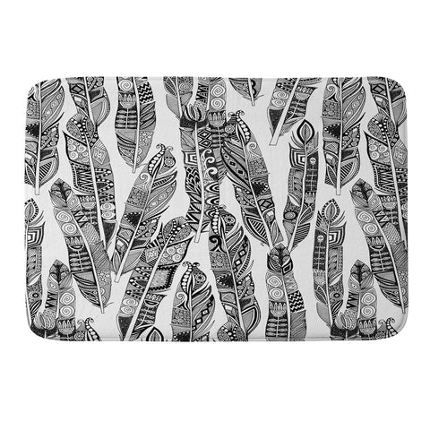 Sharon Turner geo feathers Memory Foam Bath Mat