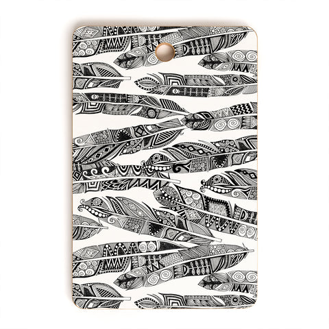 Sharon Turner geo feathers Cutting Board Rectangle