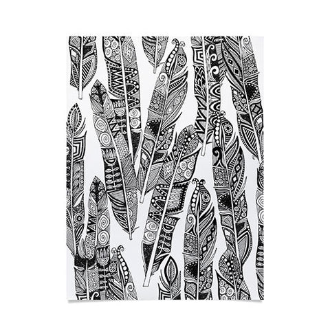 Sharon Turner geo feathers Poster