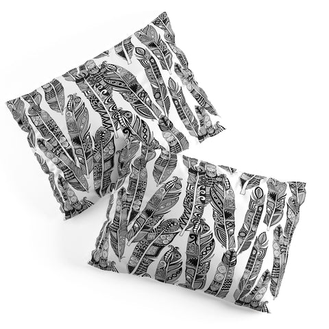 Sharon Turner geo feathers Pillow Shams