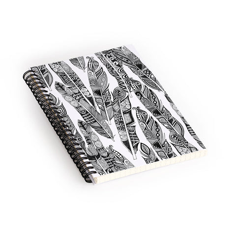 Sharon Turner geo feathers Spiral Notebook